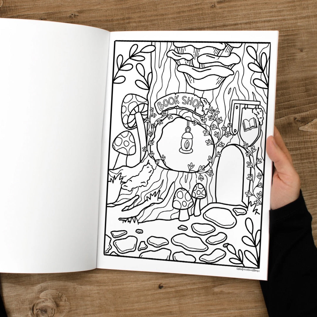 The Fairy Garden Coloring Book by Serafine Art and Design