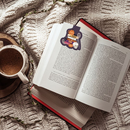 Haunted By My TBR Spooky Skull & Ghost Magnetic Bookmark