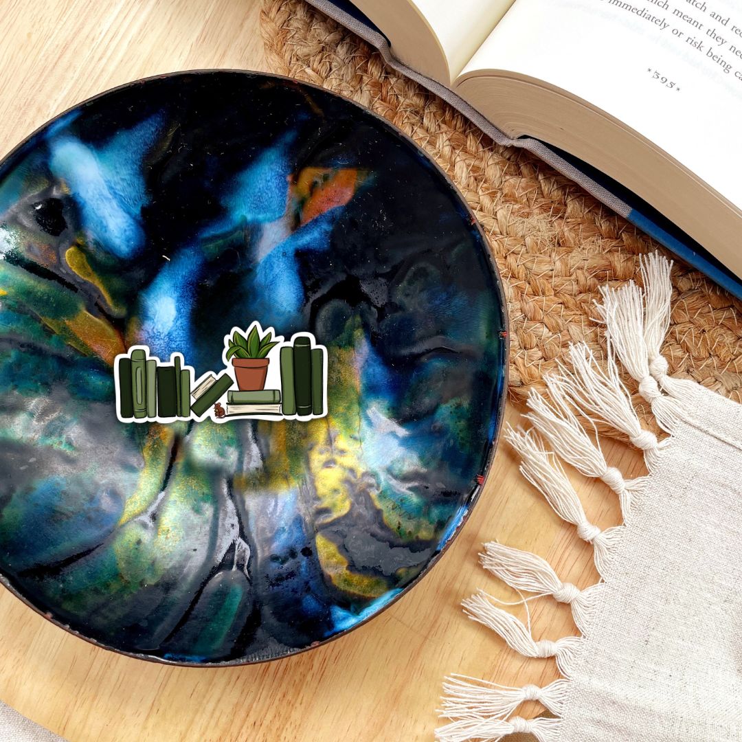 Green Bookshelf Sticker | Cute Kindle Stickers