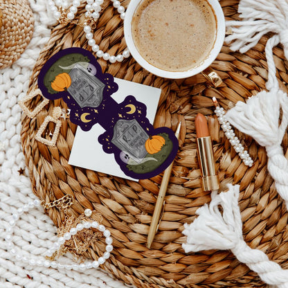 RIP (Reading In Peace) Tombstone Dark Academia Spooky Magnetic Bookmark