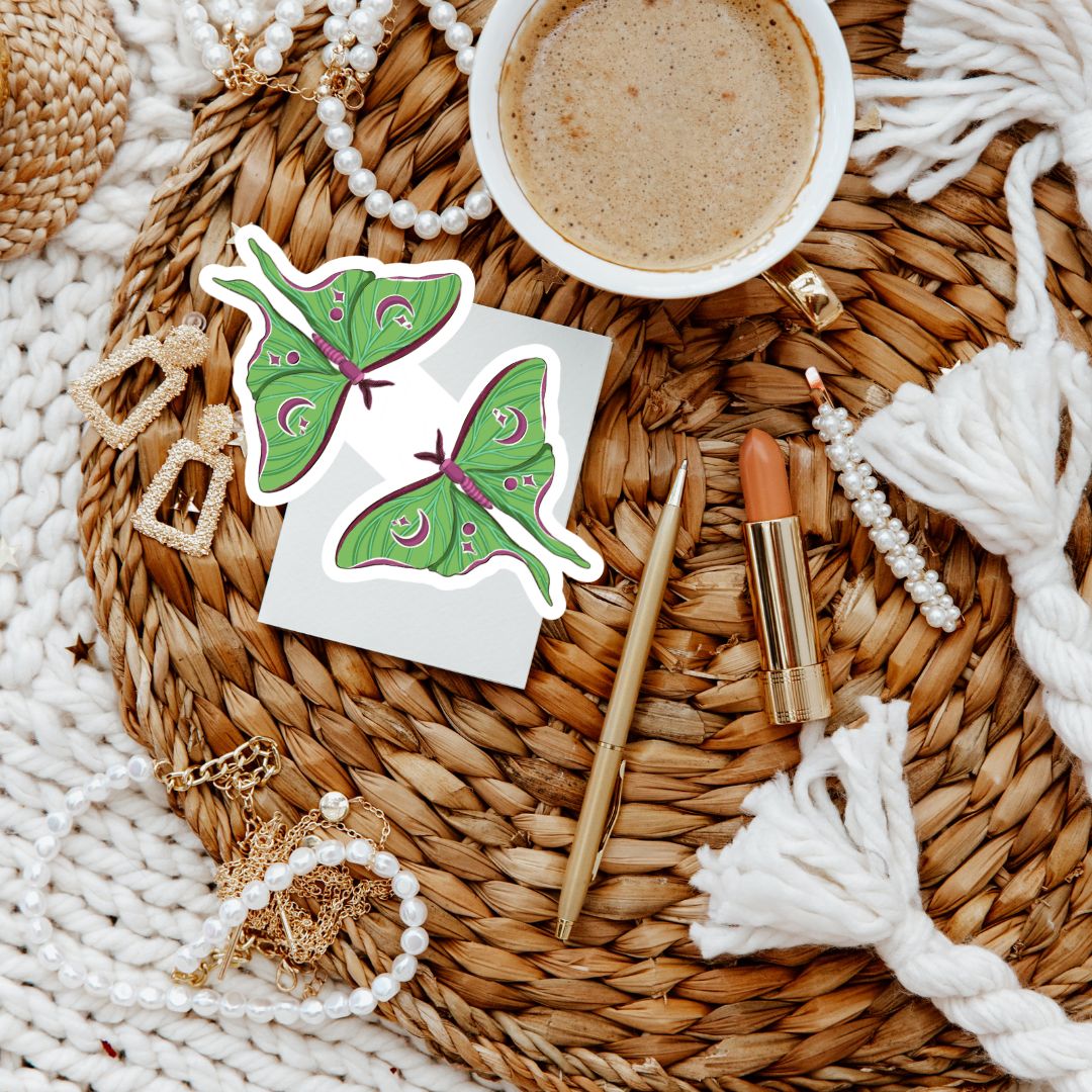 Celestial Luna Moth Magnetic Bookmark