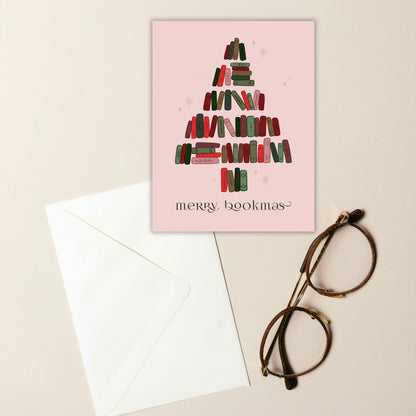 Merry Bookmas Christmas Card | Bookish Greeting Cards