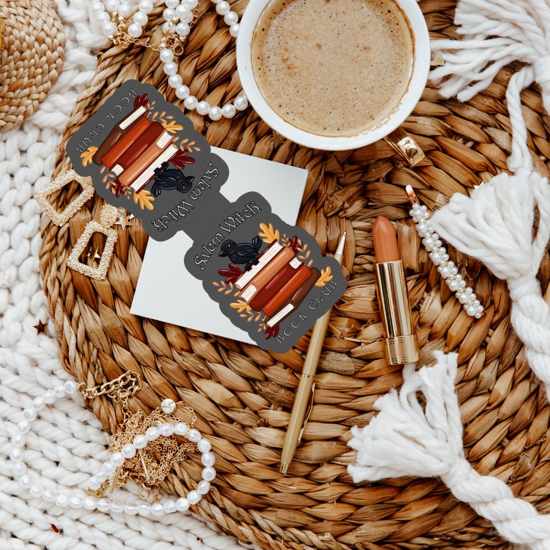 Salem Witch Book Club Dark Academia Spooky Magnetic Bookmark