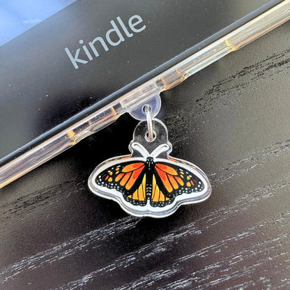 Monarch Butterfly Kindle Charm | Bookish USB-C Dust Plug