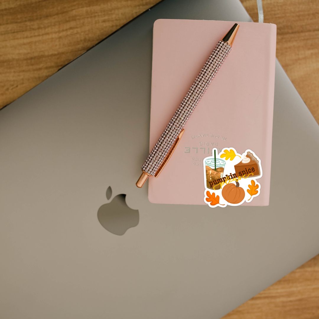 Pumpkin Spice Please Sticker | Coffee Kindle Stickers