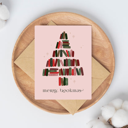 Merry Bookmas Christmas Card | Bookish Greeting Cards