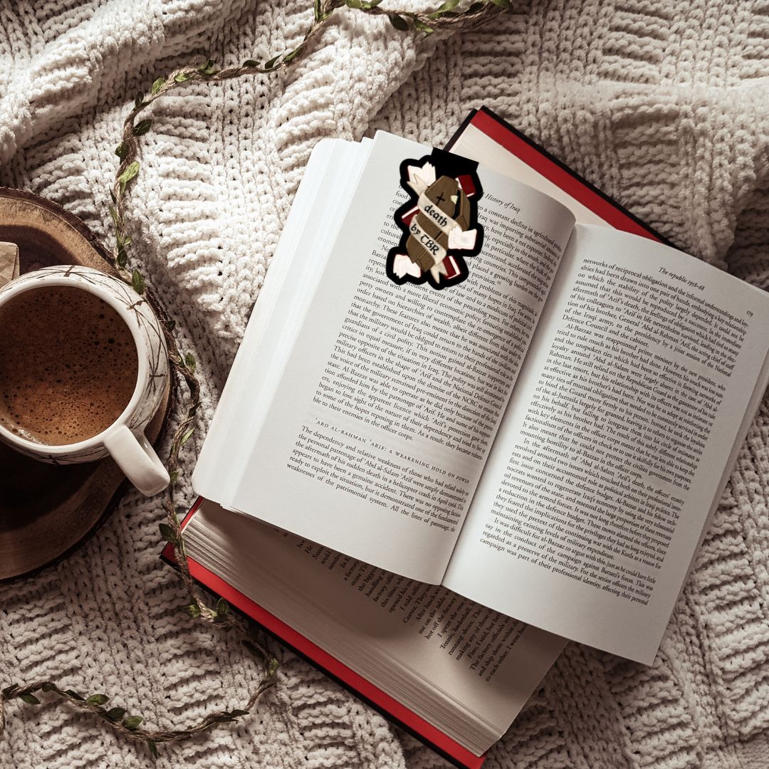 Death By TBR Coffin Dark Academia Spooky Magnetic Bookmark