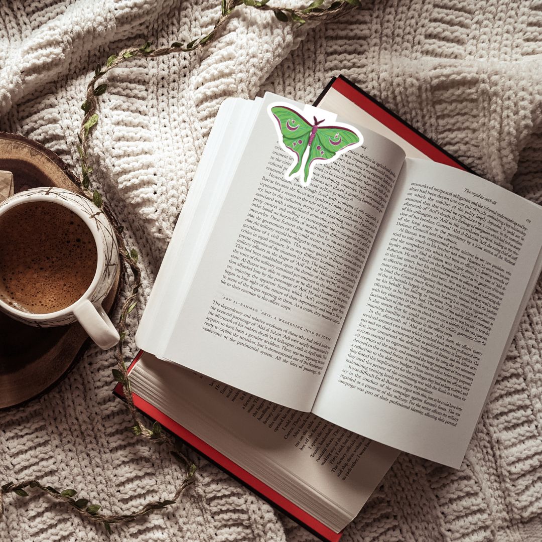 Celestial Luna Moth Magnetic Bookmark