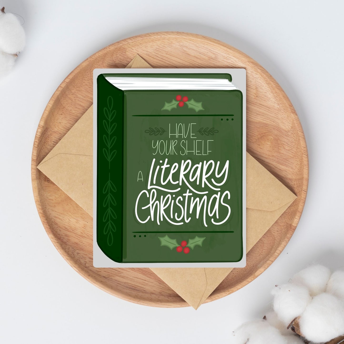 Have Your Shelf A Literary Christmas Card | Bookish Greeting Cards