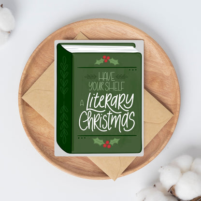 Have Your Shelf A Literary Christmas Card | Bookish Greeting Cards