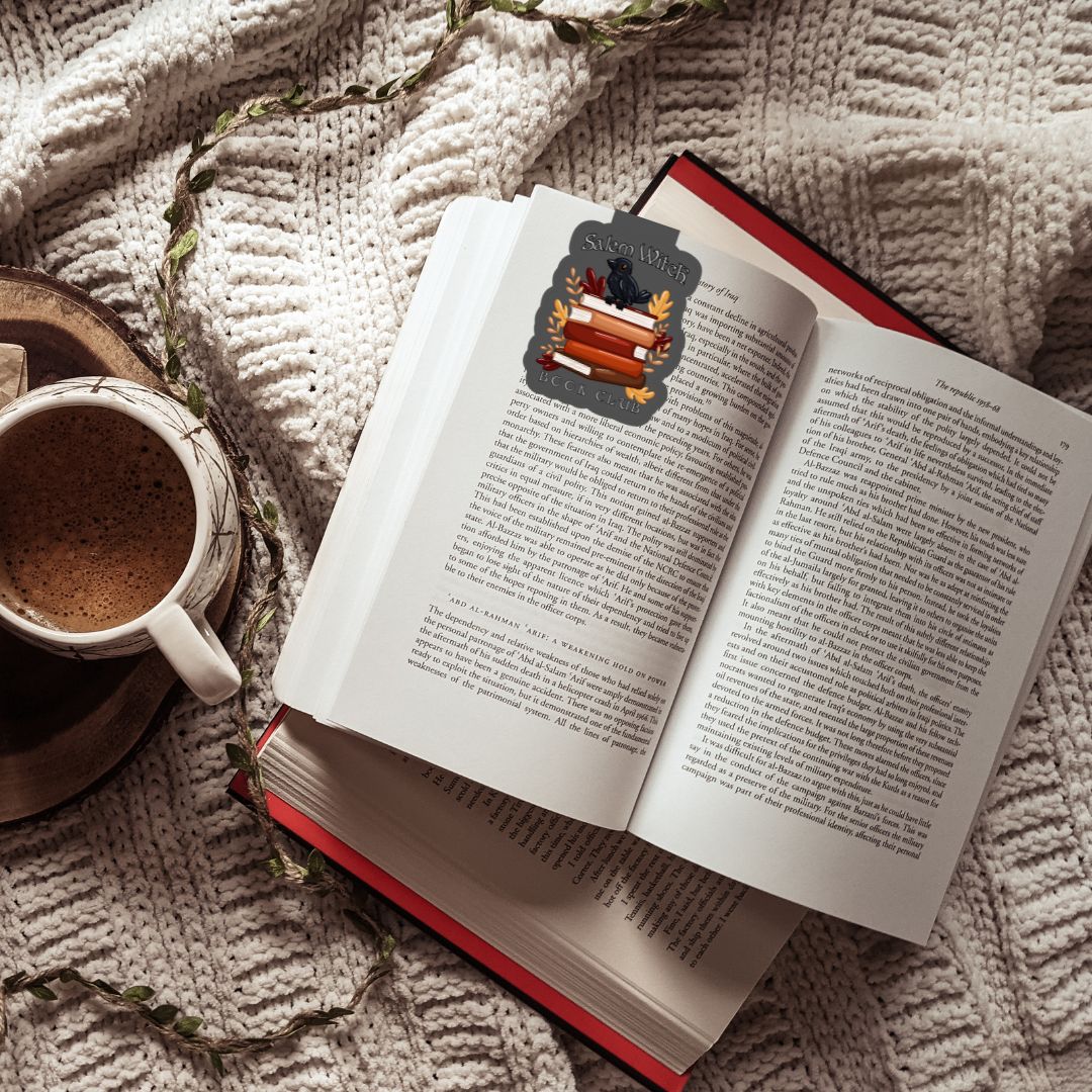 Salem Witch Book Club Dark Academia Spooky Magnetic Bookmark