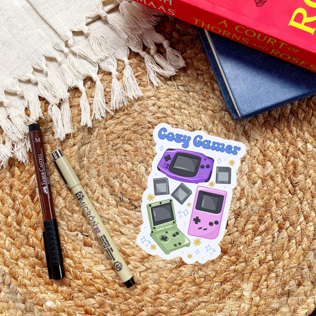 Cozy Gamer Handheld Gaming 90s Nostalgia Sticker