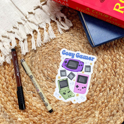 Cozy Gamer Handheld Gaming 90s Nostalgia Sticker