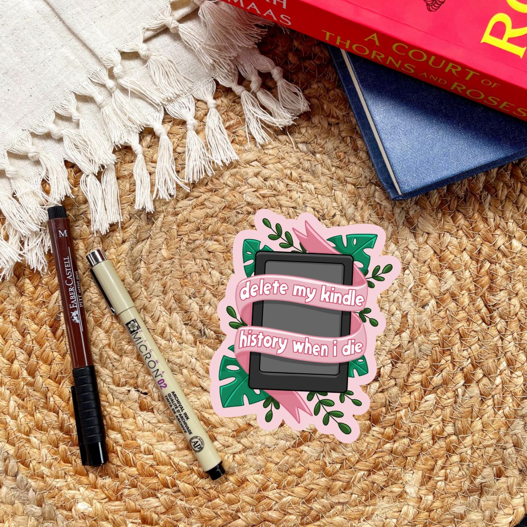 Delete My Kindle History Sticker | Book Lover Kindle Stickers