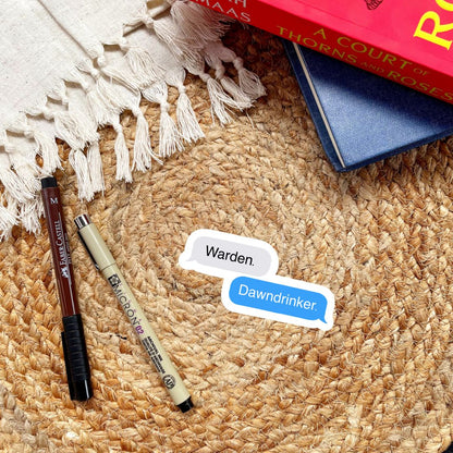 Mische & Asar Chat Sticker | Carissa Broadbent Serpent & The Wings of Night Officially Licensed