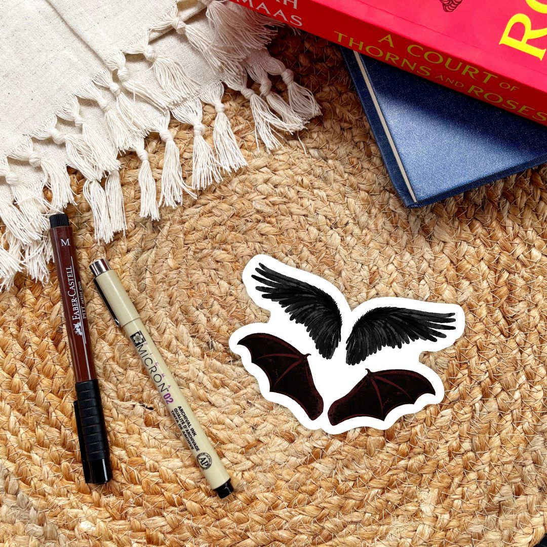 Nightborn Wings Sticker | Carissa Broadbent Serpent & The Wings of Night Officially Licensed