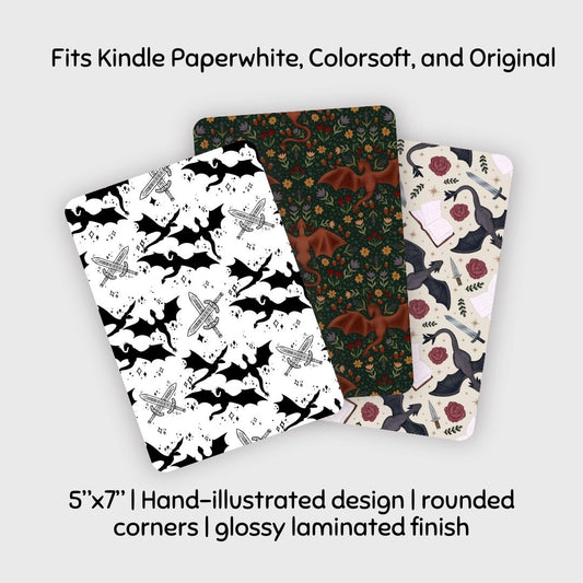 Romantasy Dragon Kindle Inserts | Adorable Kindle Accessories for Book Lovers