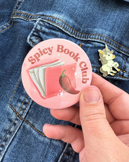 Spicy Book Club Pin | Bookish Pinback Button