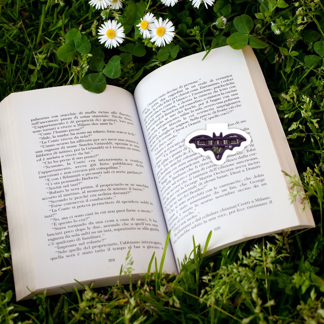 Bat Bookshelf Dark Academia Magnetic Bookmark
