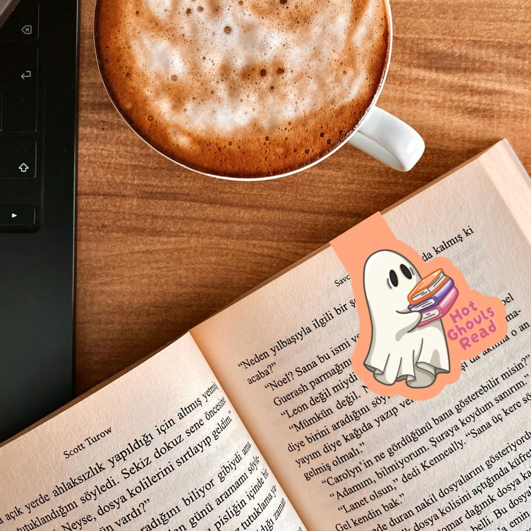 Hot Ghouls Read Cute Ghost Spooky Magnetic Bookmark