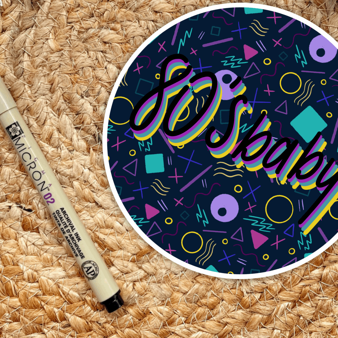 80’s Baby Skate Rink Carpet Sticker - Serafine Art & Design - 