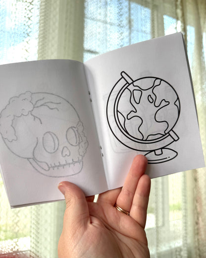 Mini Coloring Book - Dark Academia