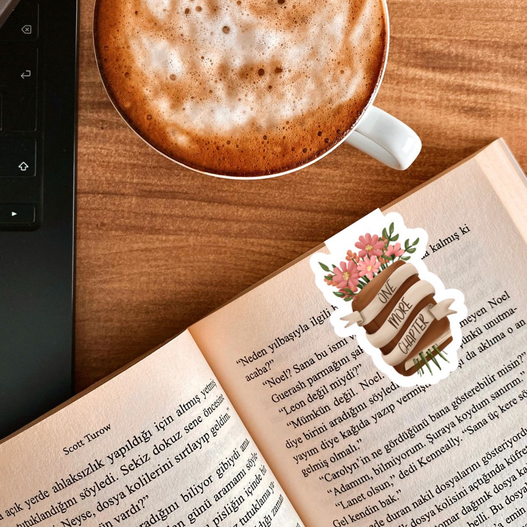 One More Chapter Floral Book Magnetic Bookmark