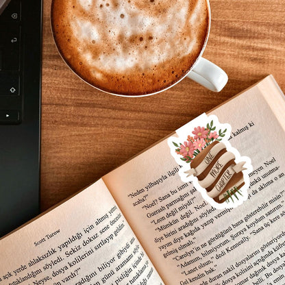 One More Chapter Floral Book Magnetic Bookmark
