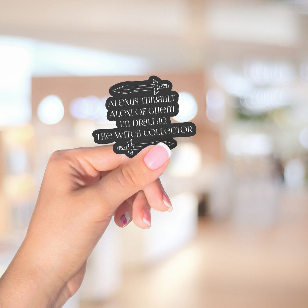 Alexus Thibault's Names Sticker | The Witch Collector by Charissa Weaks | Officially Licensed