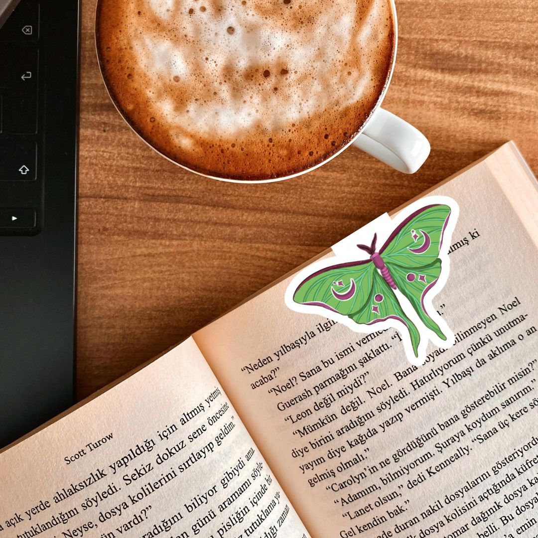 Celestial Luna Moth Magnetic Bookmark