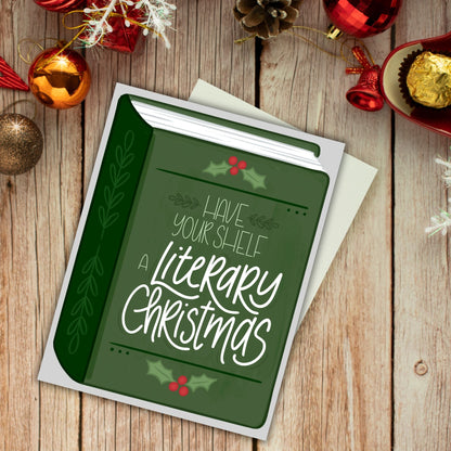 Have Your Shelf A Literary Christmas Card | Bookish Greeting Cards