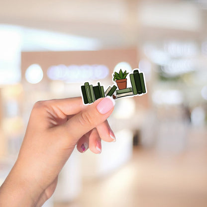 Green Bookshelf Sticker | Cute Kindle Stickers