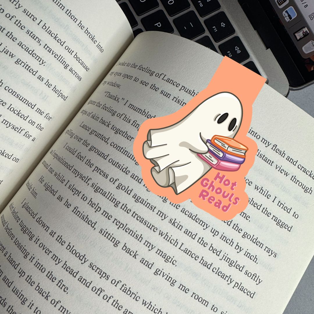 Hot Ghouls Read Cute Ghost Spooky Magnetic Bookmark