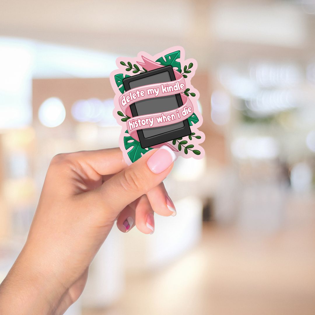 Delete My Kindle History Sticker | Book Lover Kindle Stickers