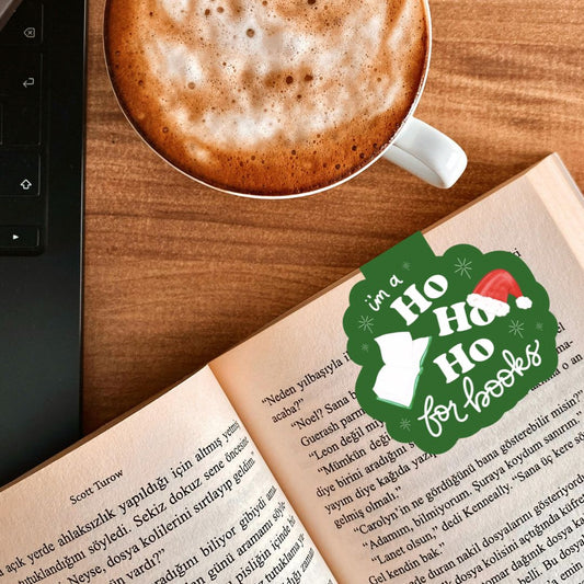 Ho Ho Ho for Books Christmas Magnetic Bookmark