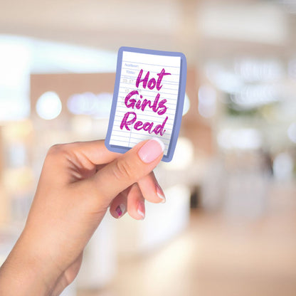 Hot Girls Read Library Card 90s Nostalgia Sticker