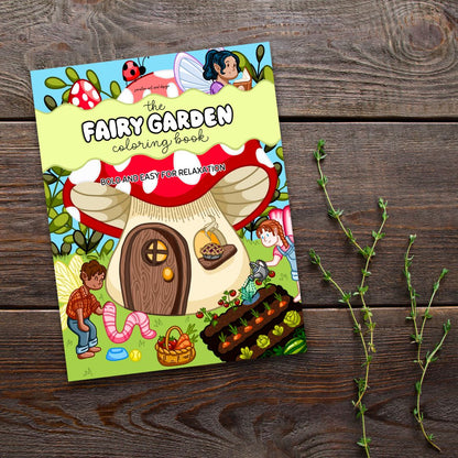 The Fairy Garden Coloring Book by Serafine Art and Design