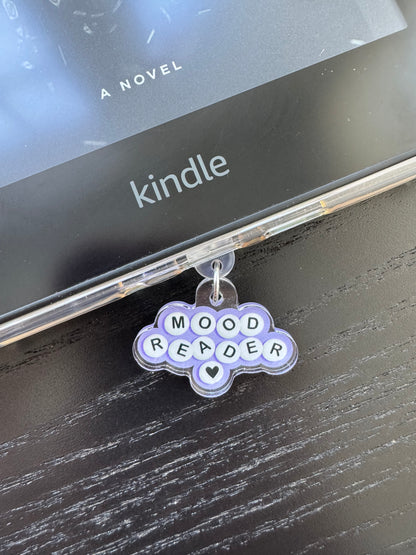 Mood Reader Friendship Bracelet Kindle Charm | Bookish USB-C Dust Plug