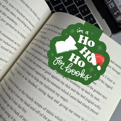 Ho Ho Ho for Books Christmas Magnetic Bookmark