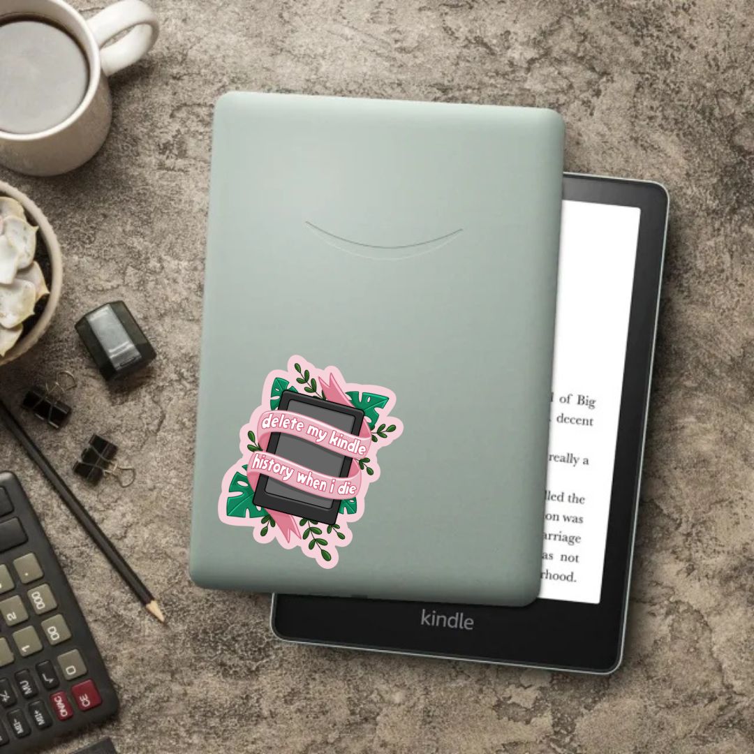 Delete My Kindle History Sticker | Book Lover Kindle Stickers
