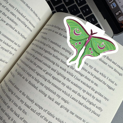 Celestial Luna Moth Magnetic Bookmark