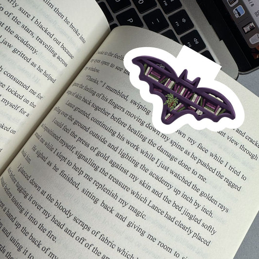 Bat Bookshelf Dark Academia Magnetic Bookmark
