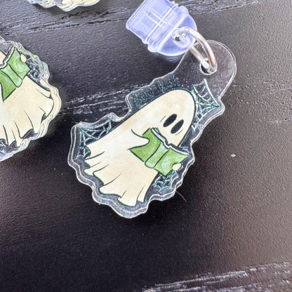 Boo-kish Reading Ghost Kindle Charm | Bookish USB-C Dust Plug