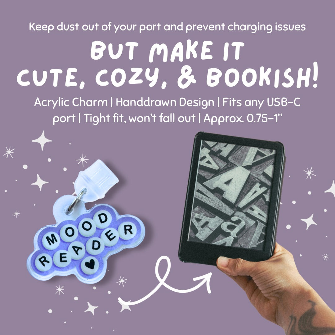 Mood Reader Friendship Bracelet Kindle Charm | Bookish USB-C Dust Plug