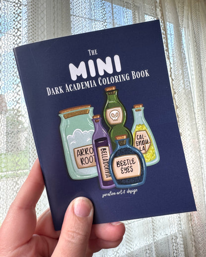 Mini Coloring Book - Dark Academia