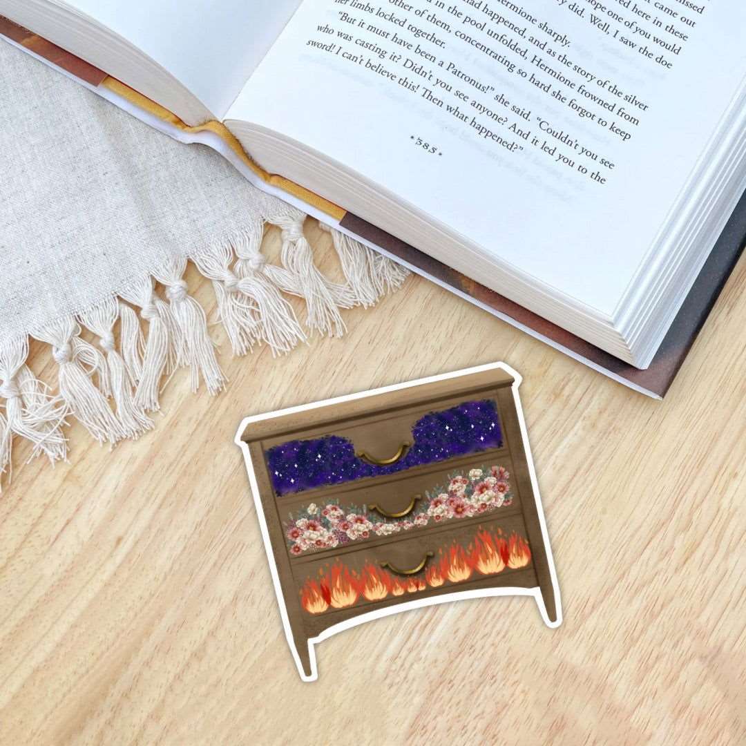 ACOTAR Archeron Dresser Sticker | Sarah J Maas | Bookish Stickers - Serafine Art & Design - 