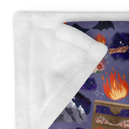 ACOTAR Feyre’s Paintings Throw Blanket | Sarah J Maas | Bookish Merch - Serafine Art & Design - 