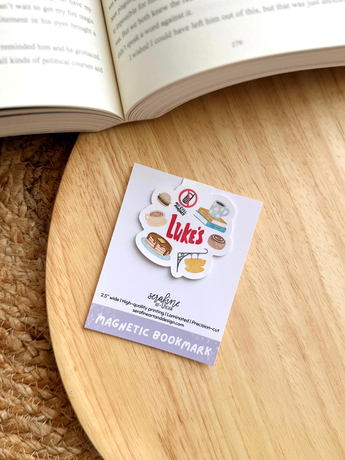 Cozy Small Town Cafe Magnetic Bookmark