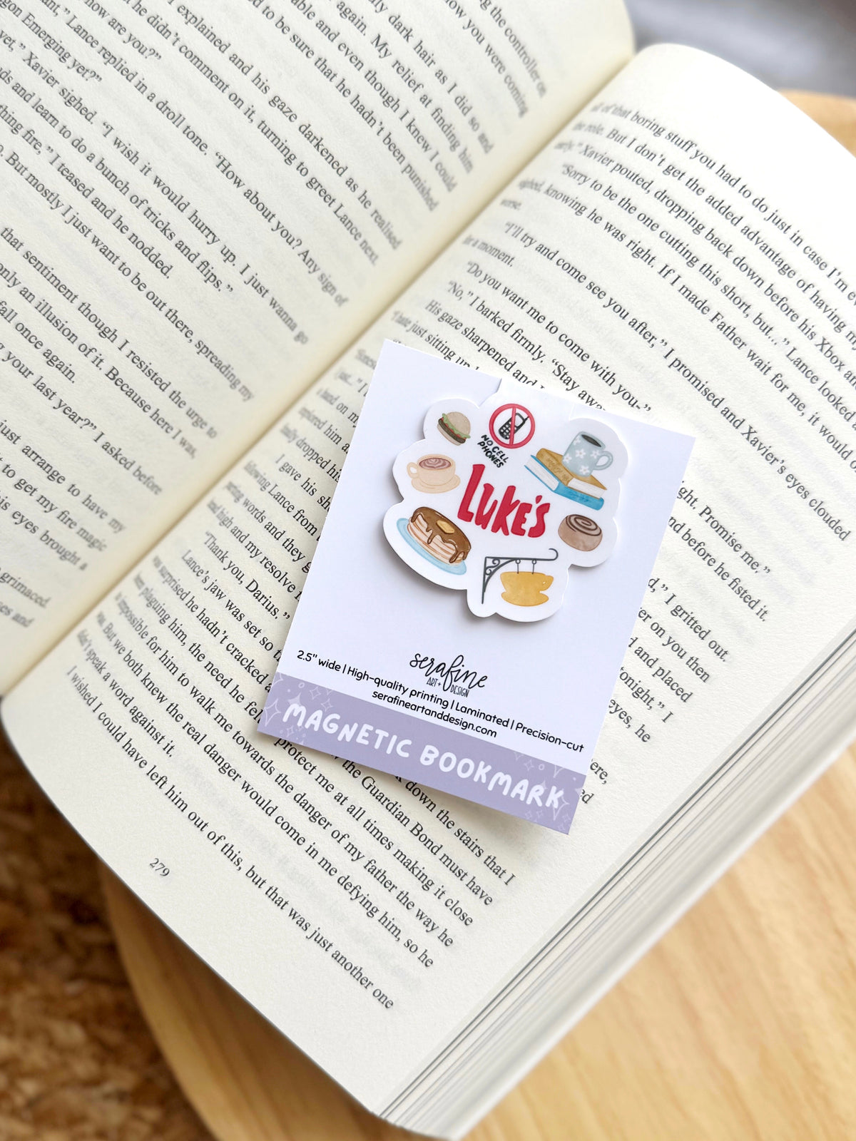 Cozy Small Town Cafe Magnetic Bookmark