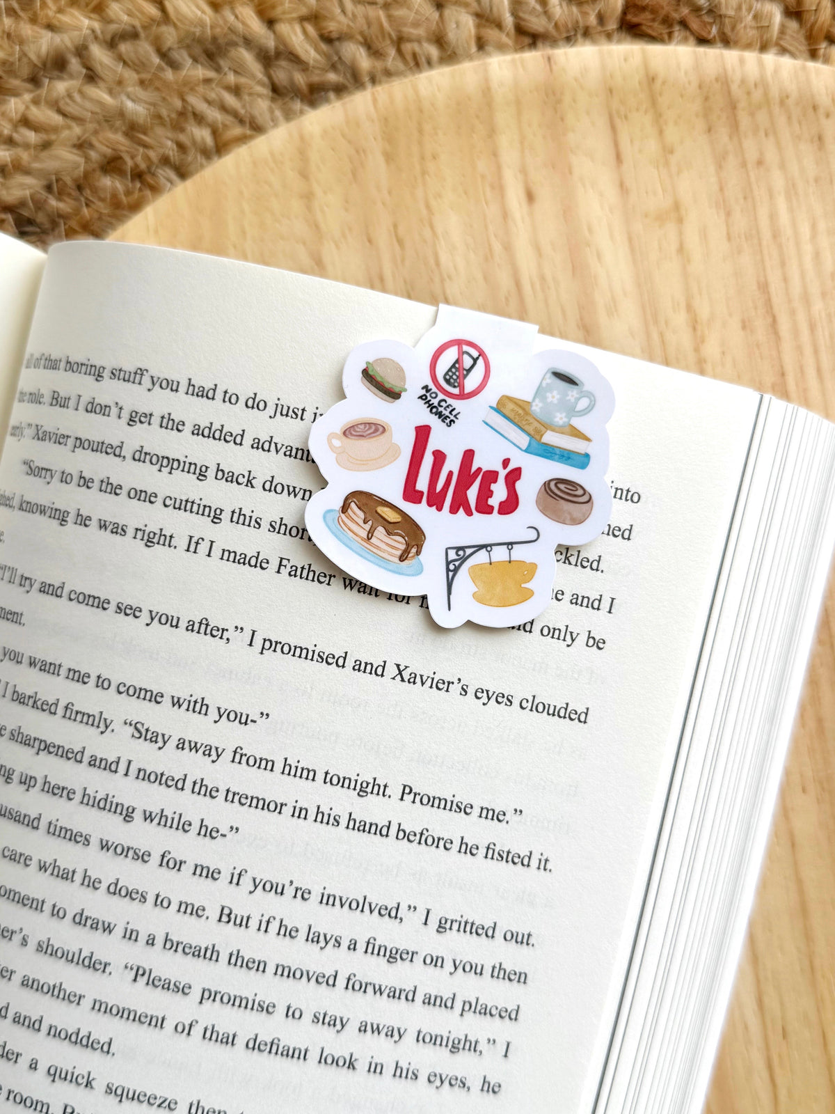 Cozy Small Town Cafe Magnetic Bookmark